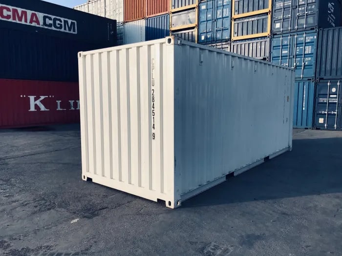 20ft Shipping Container (One Trip) White (RAL 9003) - Image 3
