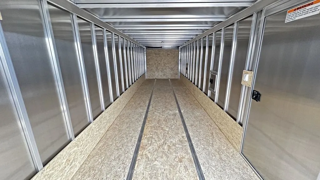 2024 E-Z Hauler 7×24 Aluminum 4-Place Drive In/Out w/Tapered Ramps, Rear Canopy - Image 13