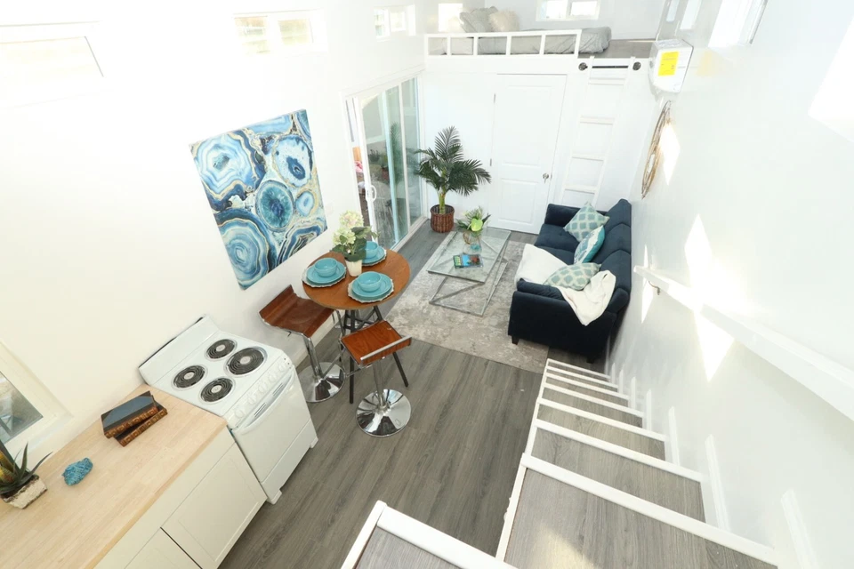 9 x 32 MODERN CARAVAN DUAL LOFT Tiny house for sale on wheels READY TO SHIP - Image 10
