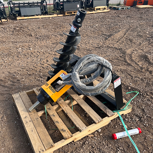 2026 Belltec Auger Drive & 9" Rock Bit Skidsteer Attachment - Image 4