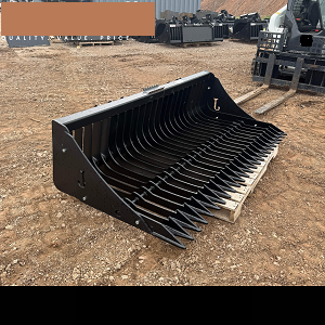 2026 Jenkins Iron & Steel 84" Dirt Bucket w/cutting edge Skidsteer Attachment