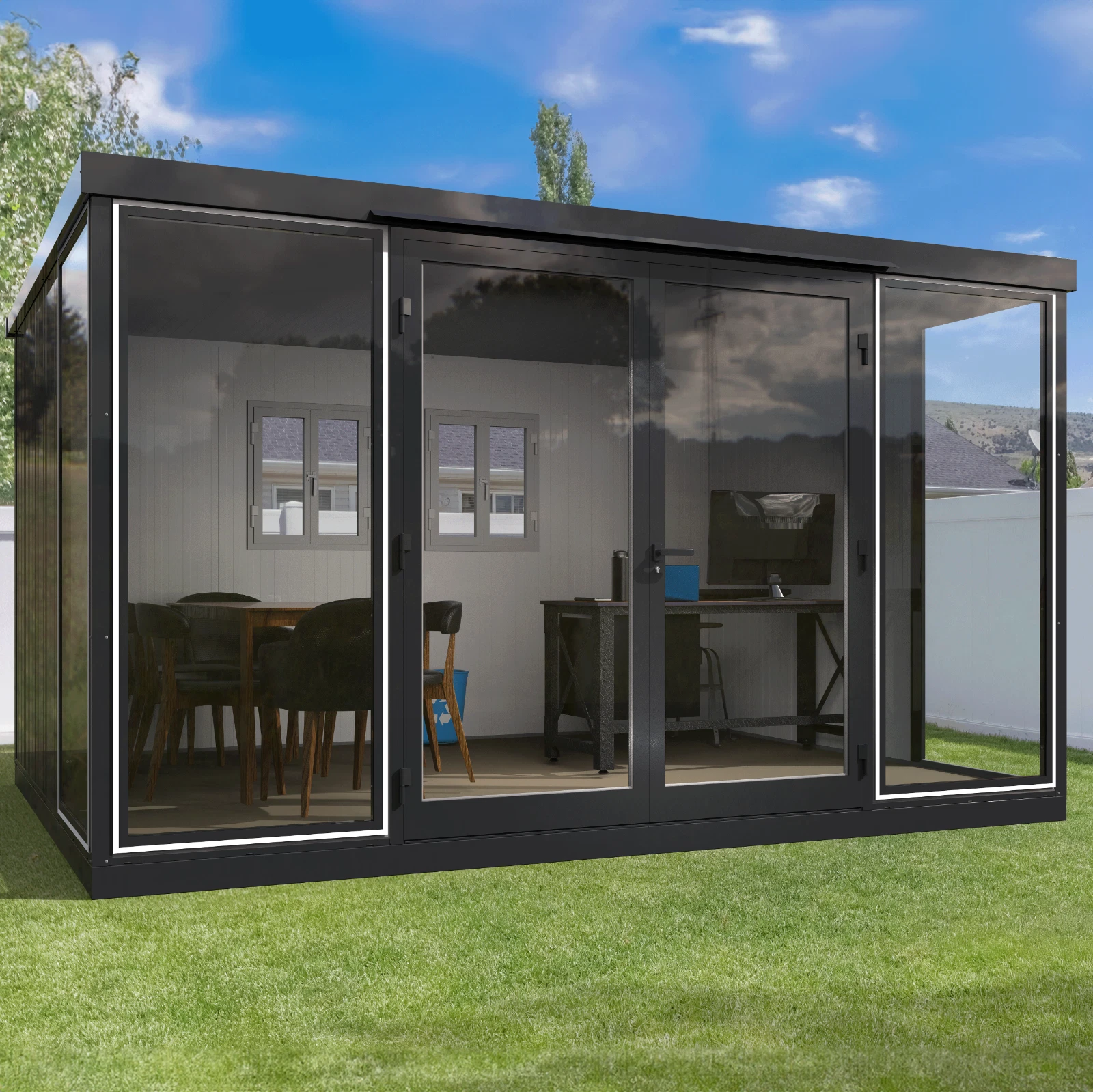 Duramax 13x10 Garden Glass Room, Outdoor Office, Shelter, and Insulated Building - Image 19