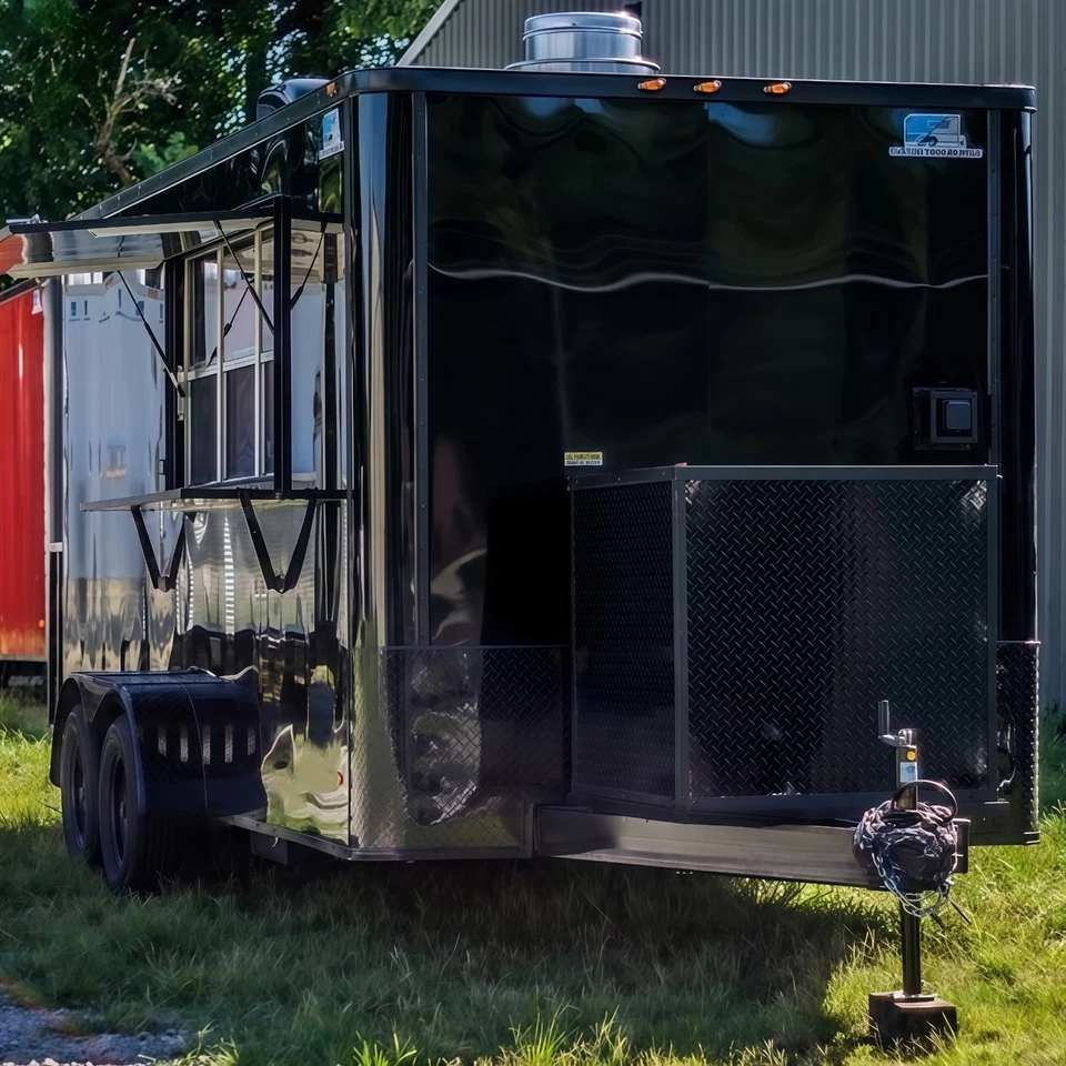 Fast Food Truck Mobile Kiosk Coffee Trailer Taco Concession Food Trailer - Image 4