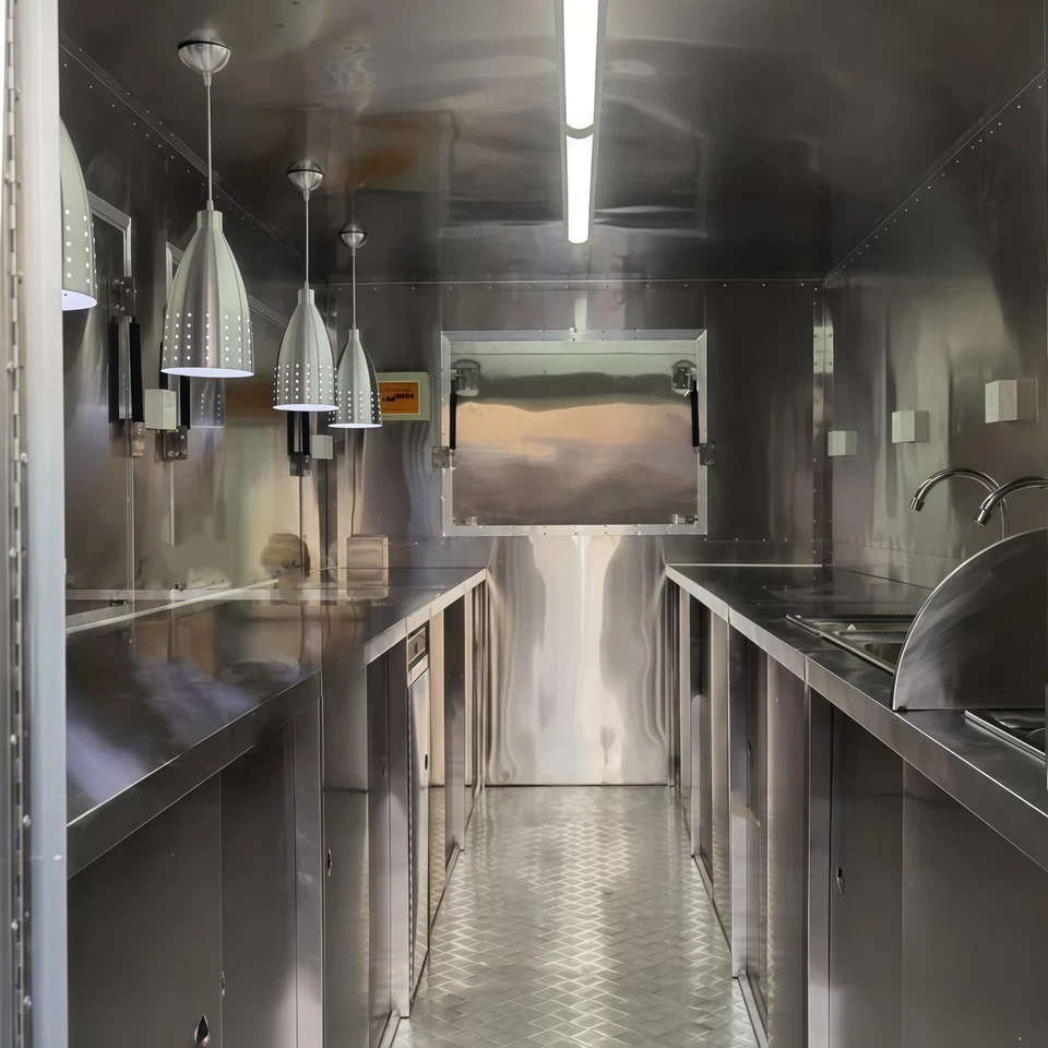 Fast Food Truck Mobile Kiosk Coffee Trailer Taco Concession Food Trailer - Image 2